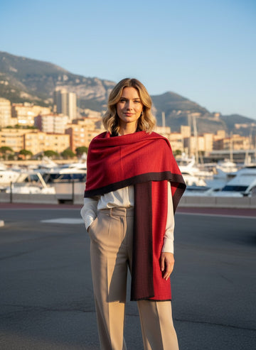 Réversible Élégance – Pashmina Double Face Fait Main par Maison Élégance