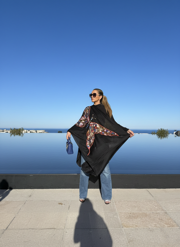 Papillon d’Art – Pashmina Exclusif Fait Mainpar Maison Élégance